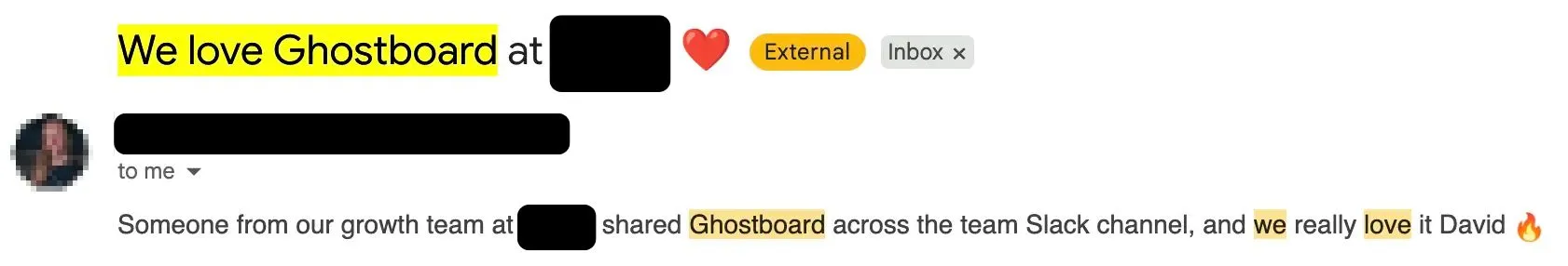 Testimonial Screenshot